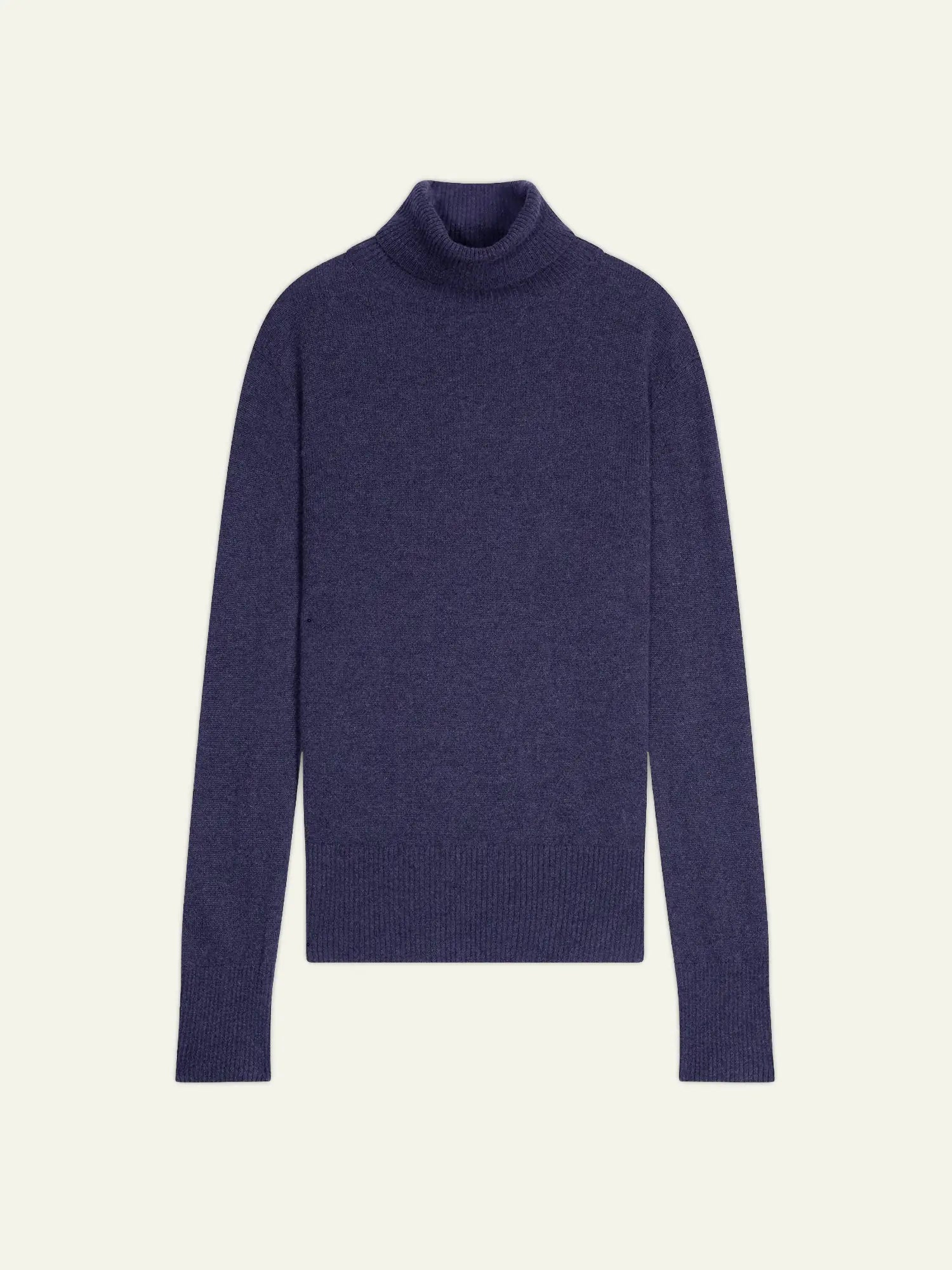FORNET Pullover Rollkragen Violett Grau meliert