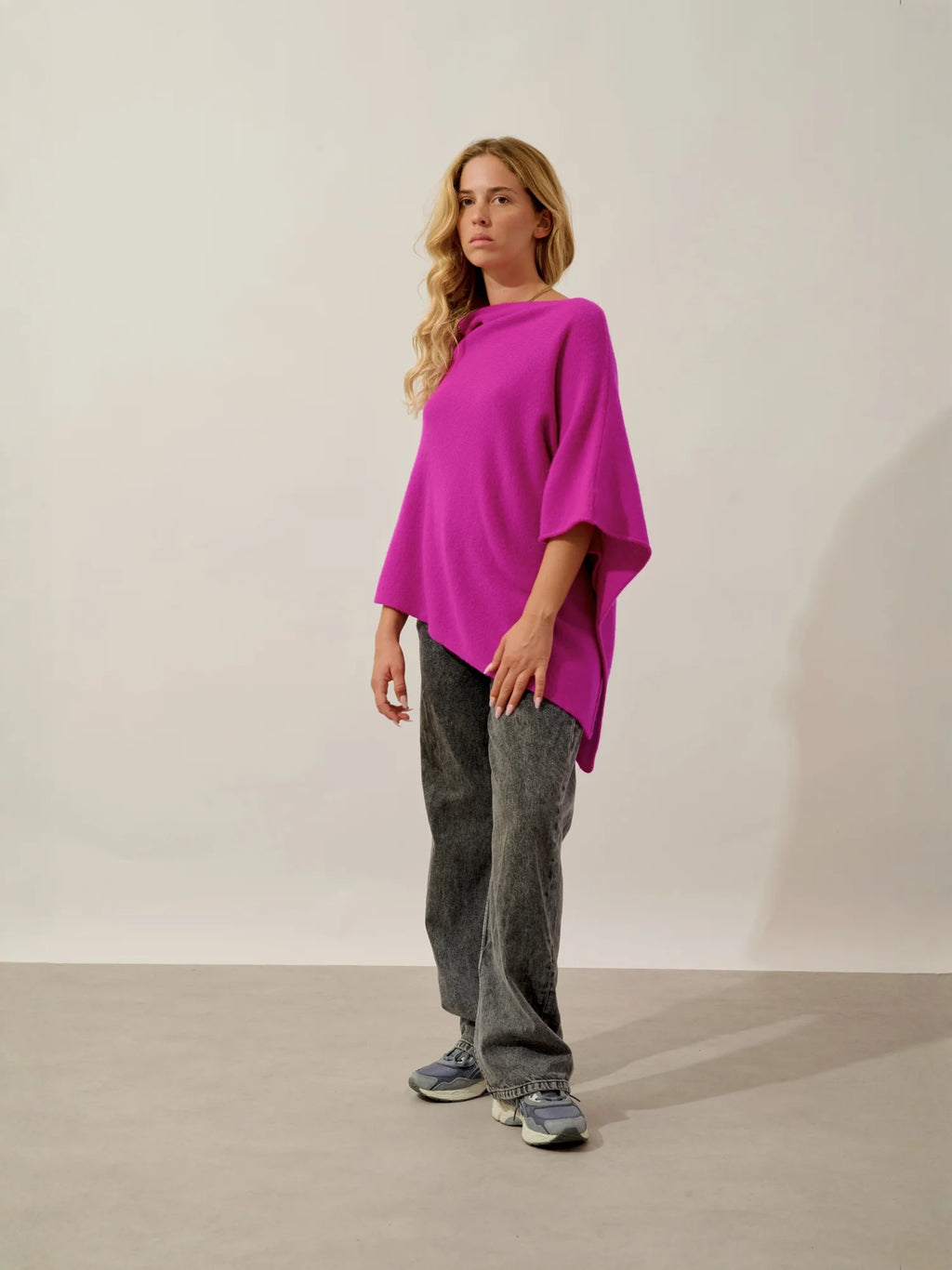 MERYL poncho 4-fädig hibiscus