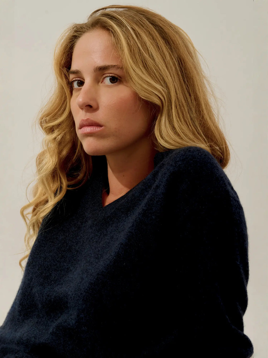 GARDORIA pullover v-ausschnitt caviar