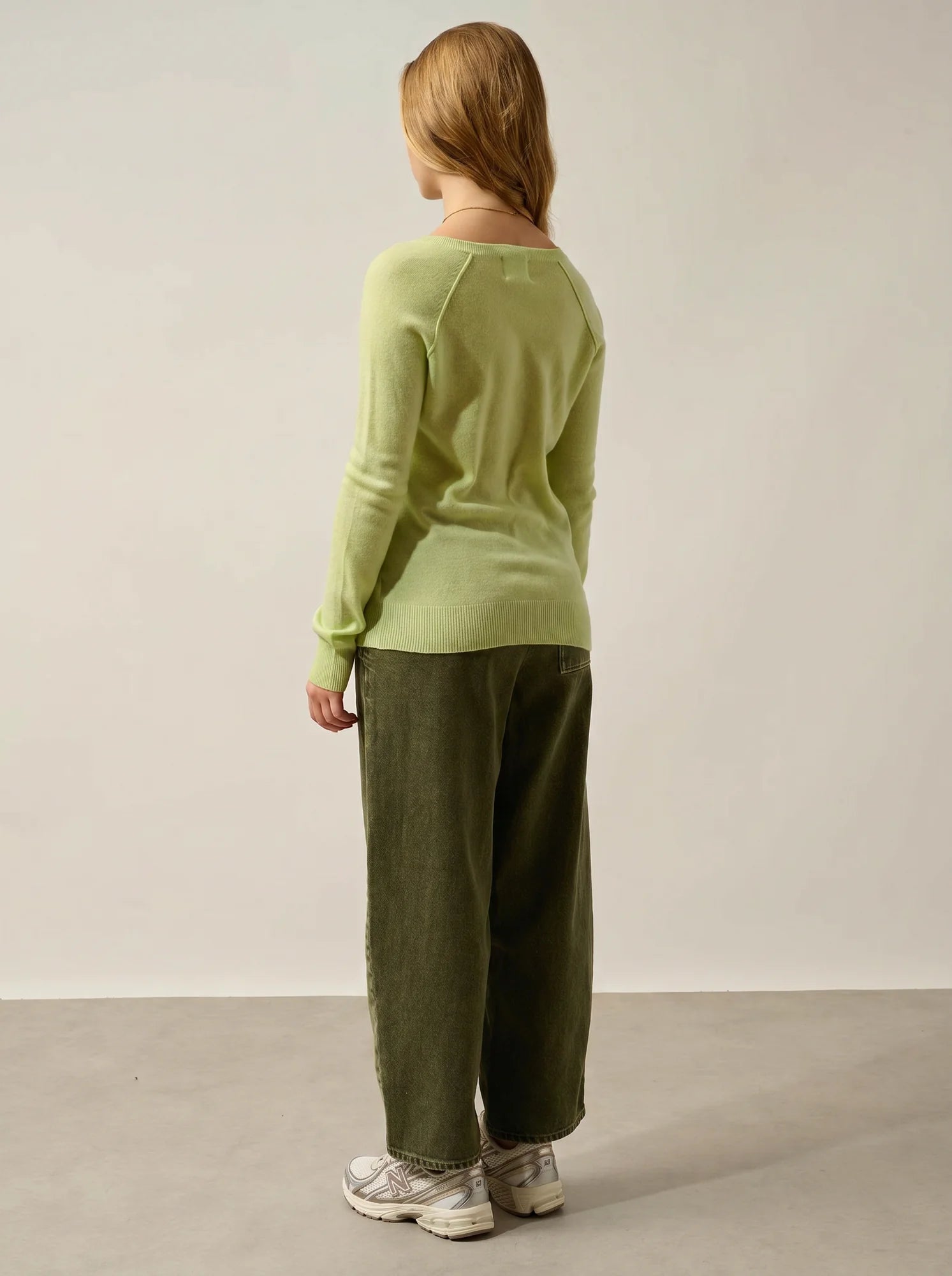 GIUSALET sweater v-neck lime