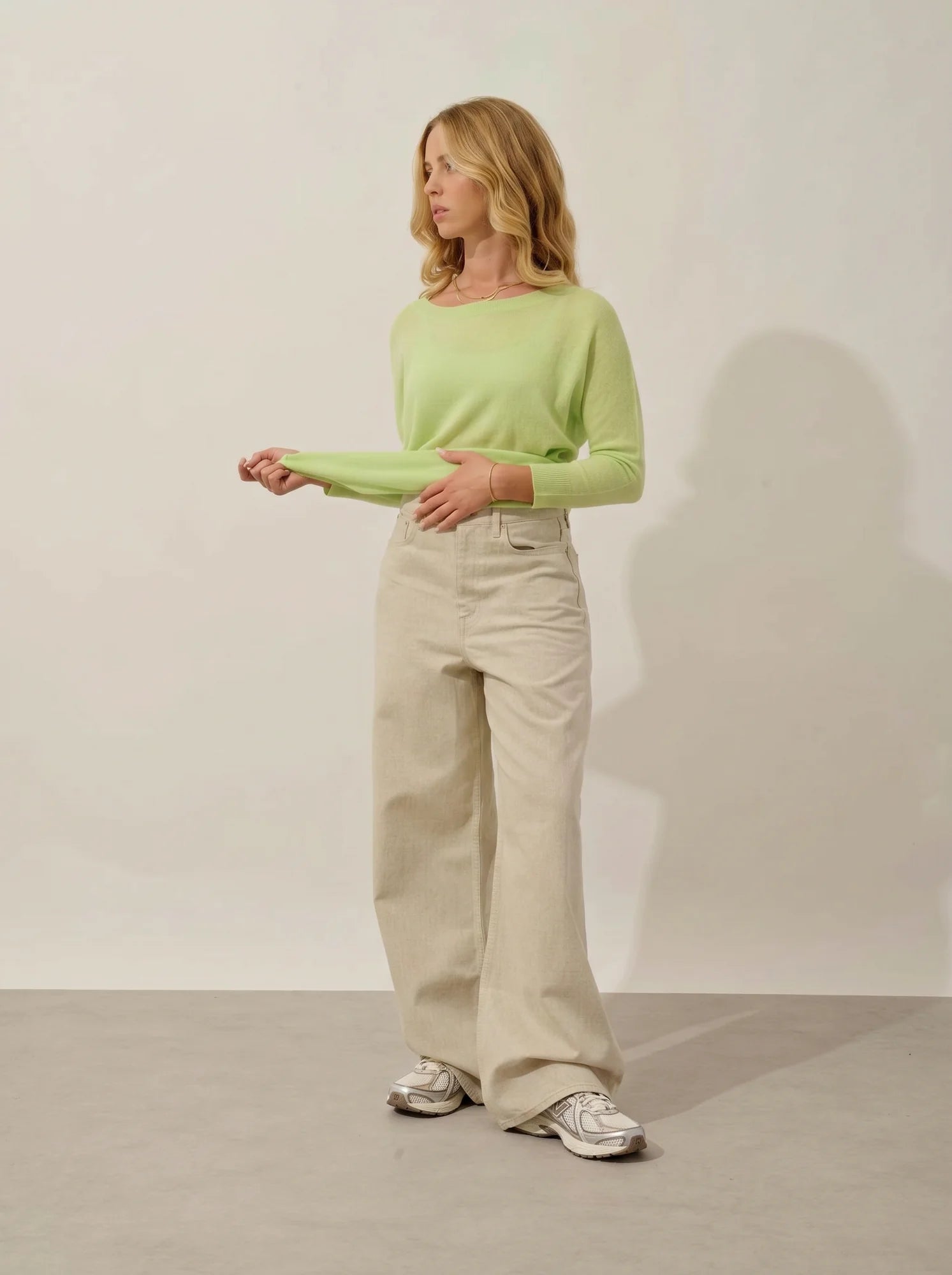 GOLÉON sweater batwing lime