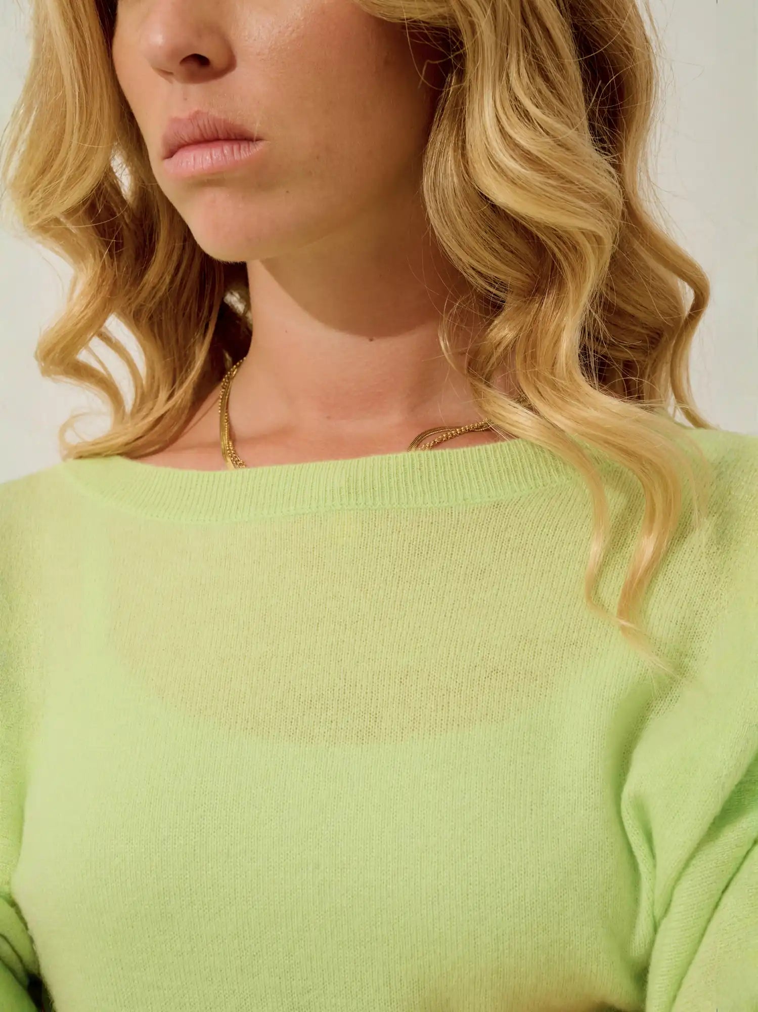 GOLÉON sweater batwing lime