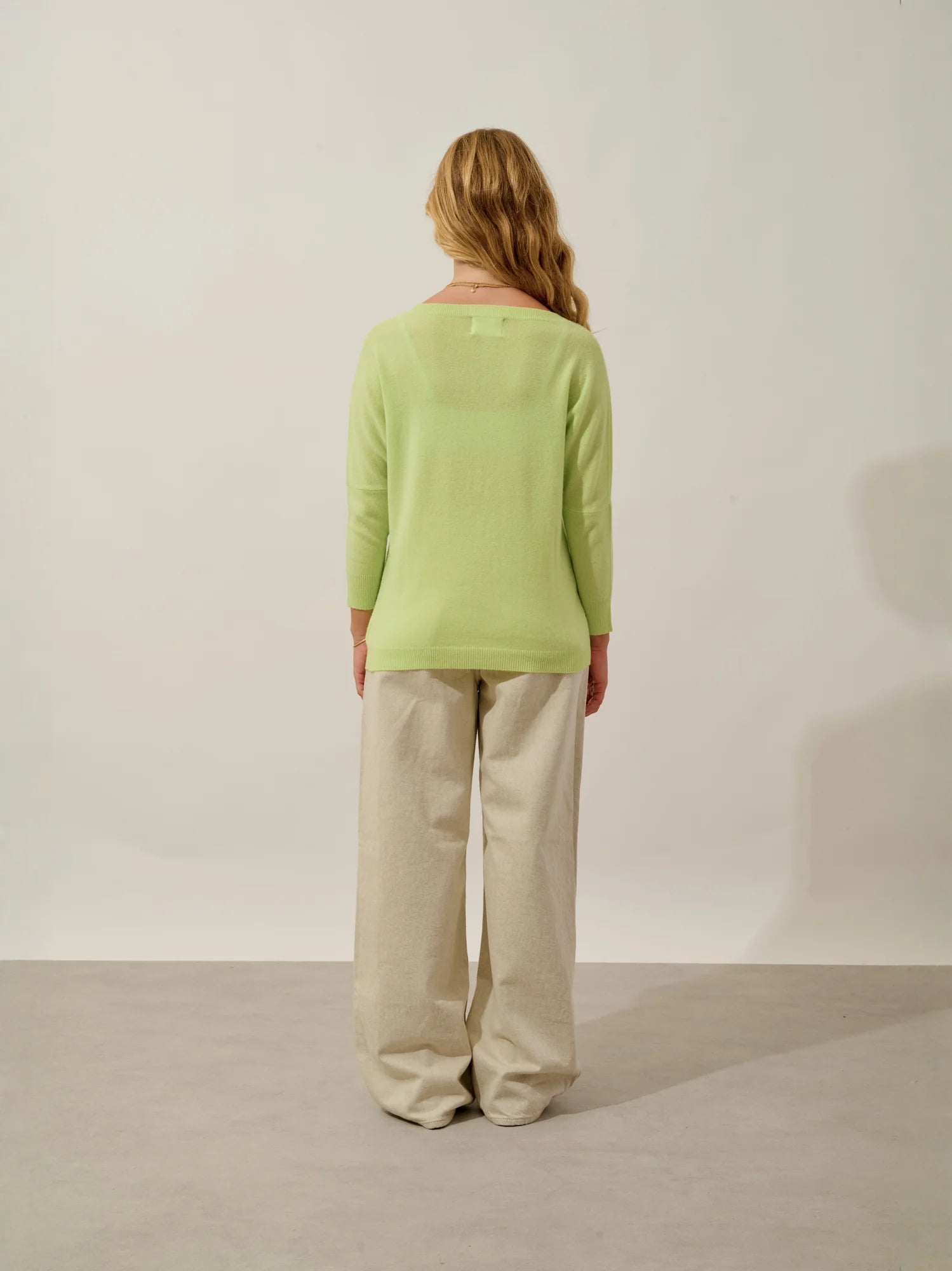 GOLÉON sweater batwing lime
