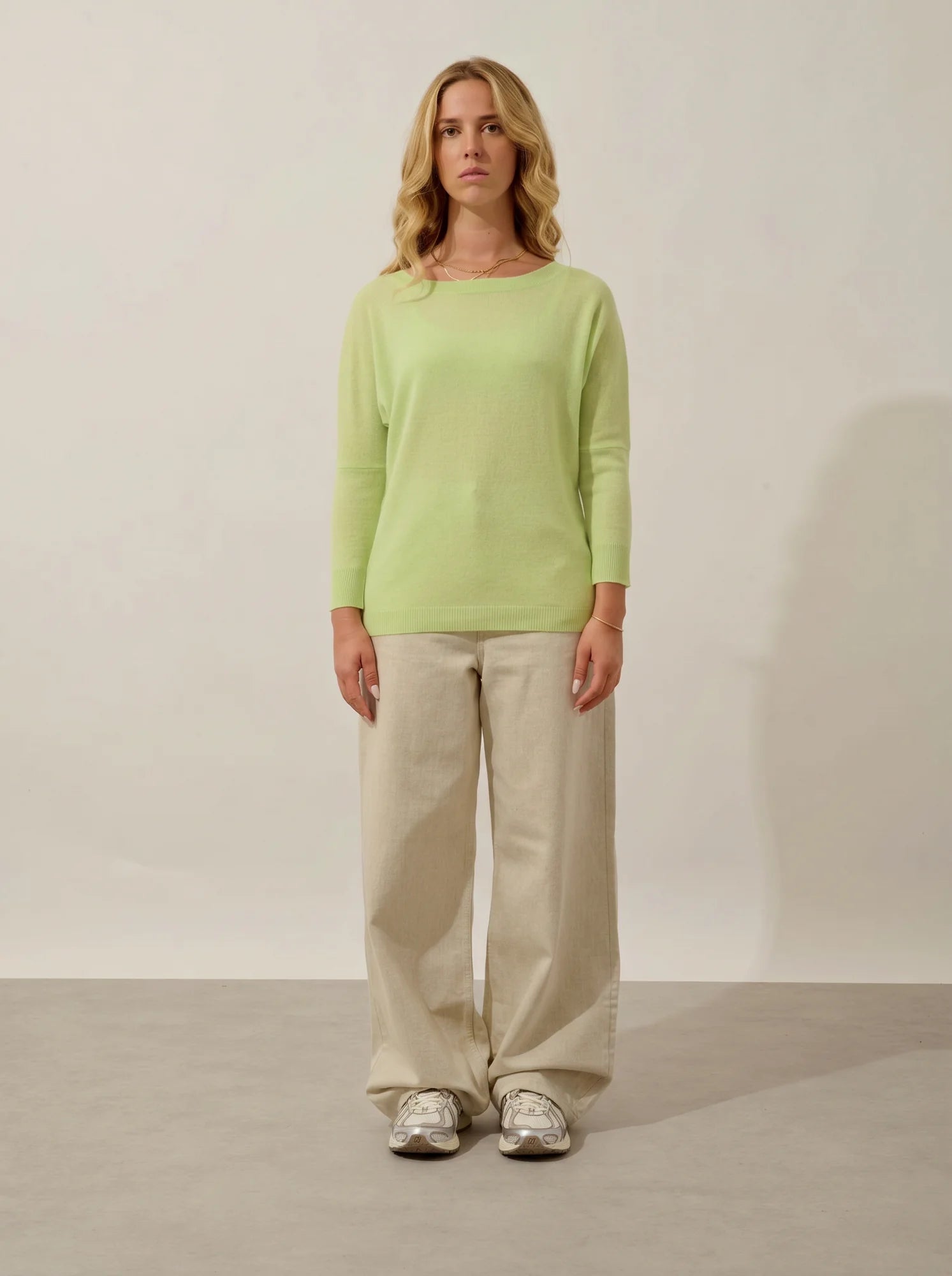GOLÉON sweater batwing lime
