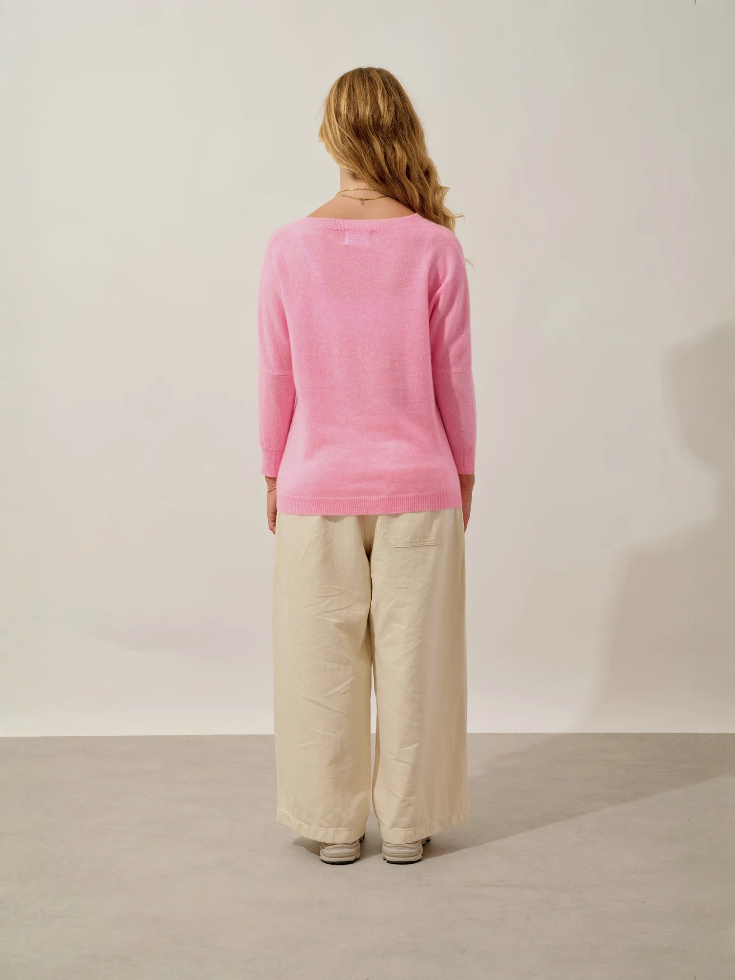GOLÉON sweater batwing neon heather pink