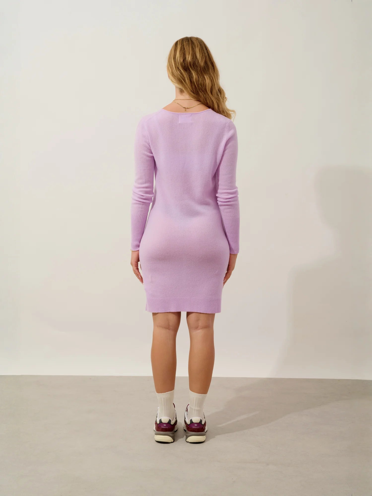 ARMET kleid rundhalsausschnitt guimauve