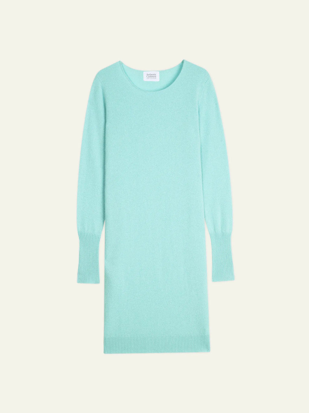 ARMET kleid rundhalsausschnitt grün opaline