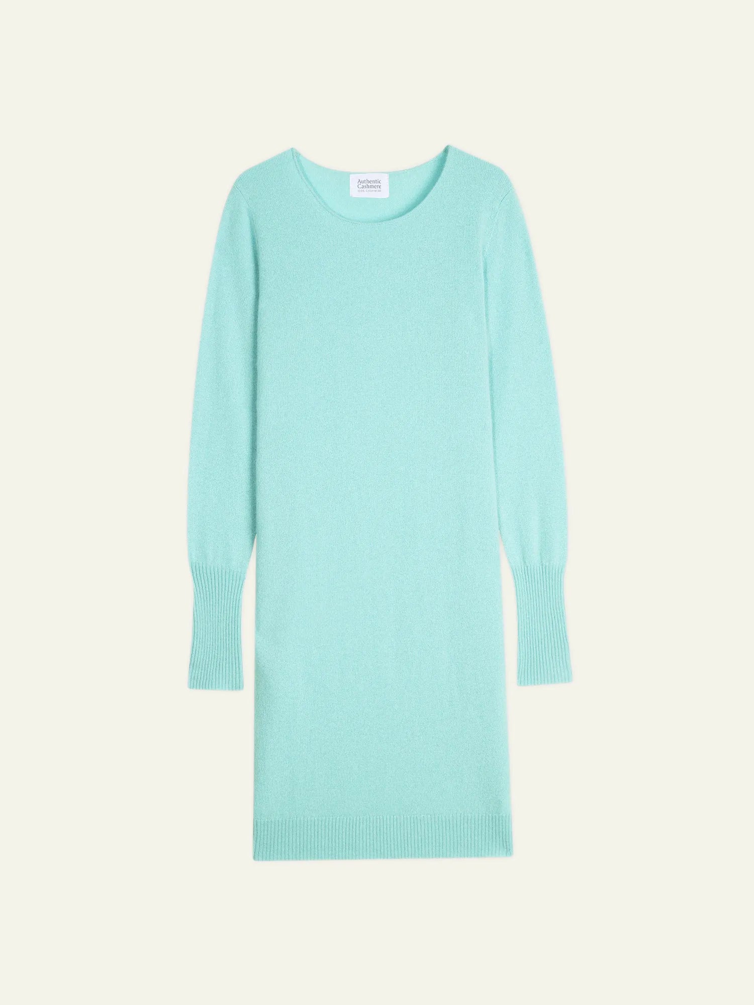 ARMET kleid rundhalsausschnitt grün opaline