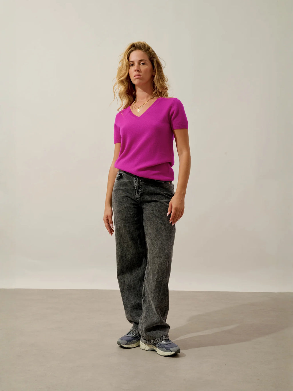 KALI t-shirt col V hibiscus