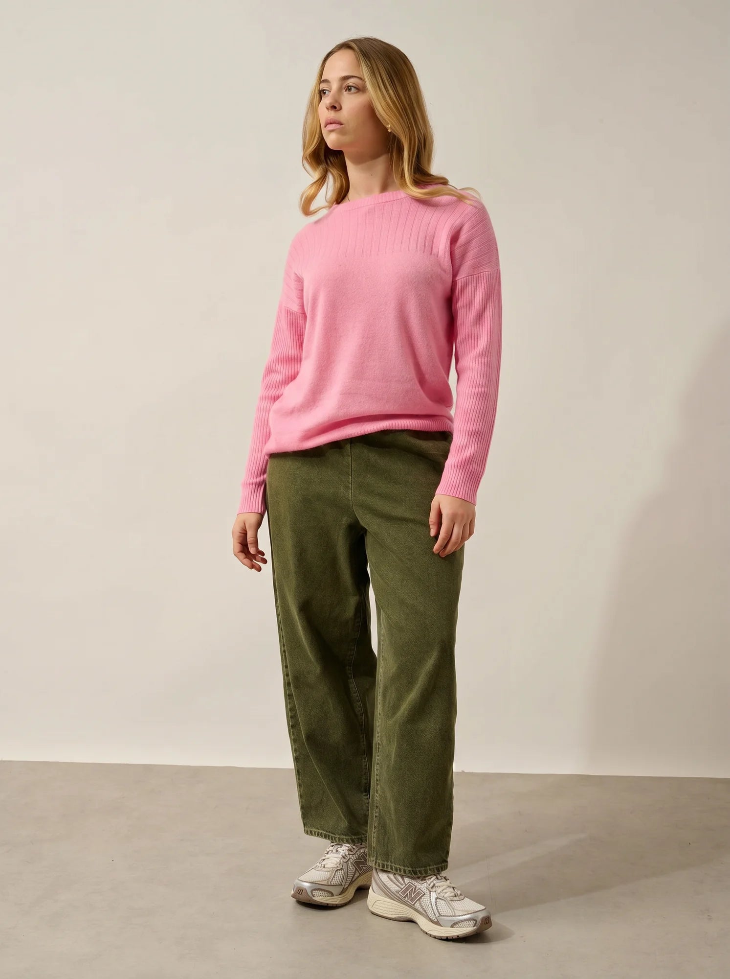 DARIA Pullover Rundhalsausschnitt Rosa Bonbon