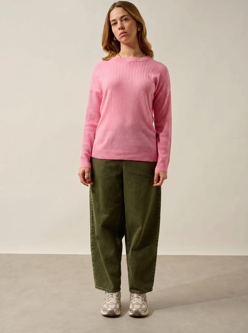 DARIA Pullover Rundhalsausschnitt Rosa Bonbon
