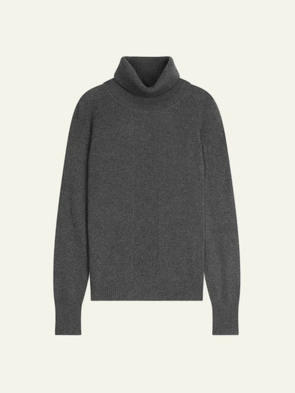 DOLCE pull col roulé anthracite chiné