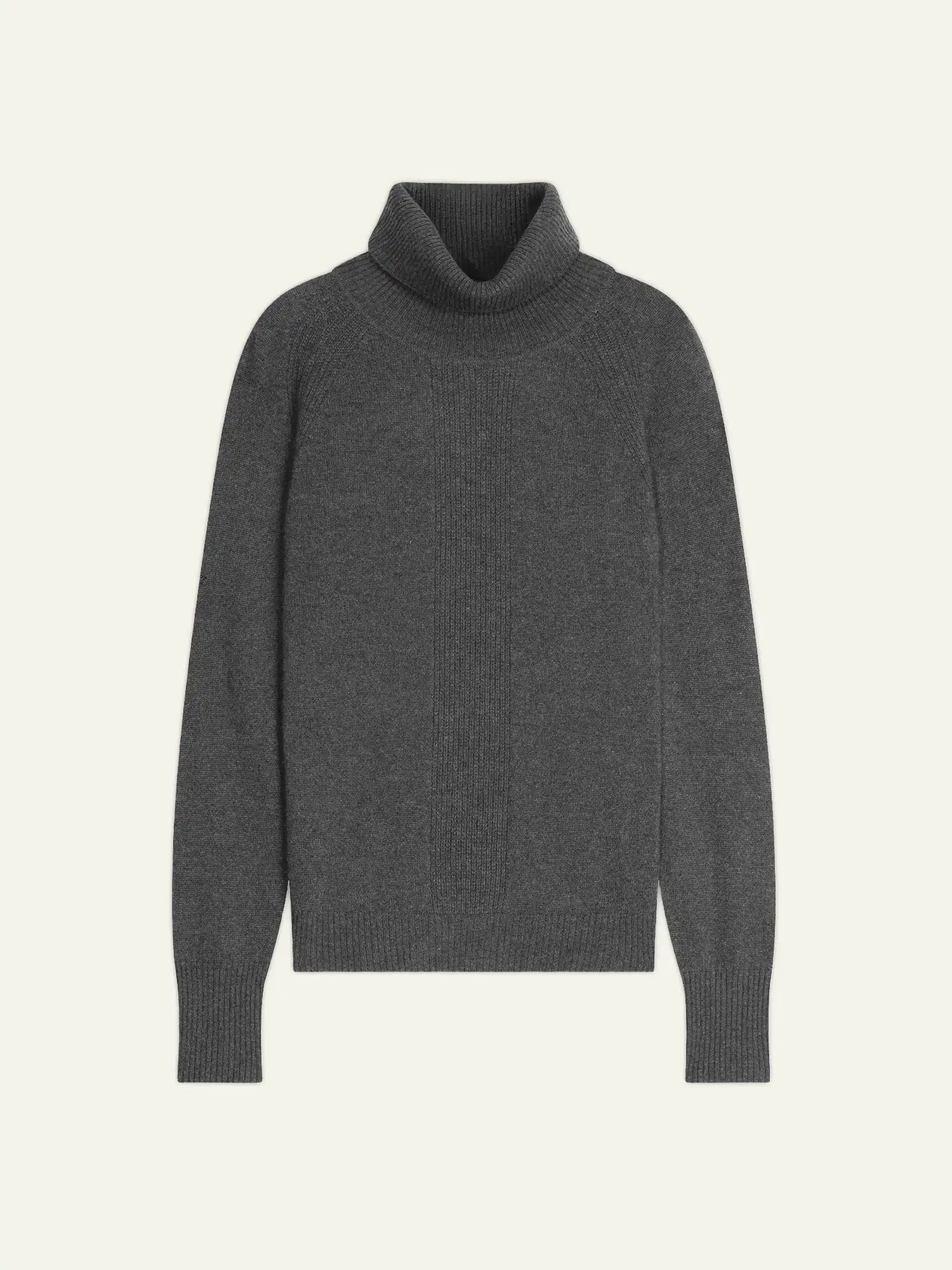 DOLCE pull col roulé anthracite chiné
