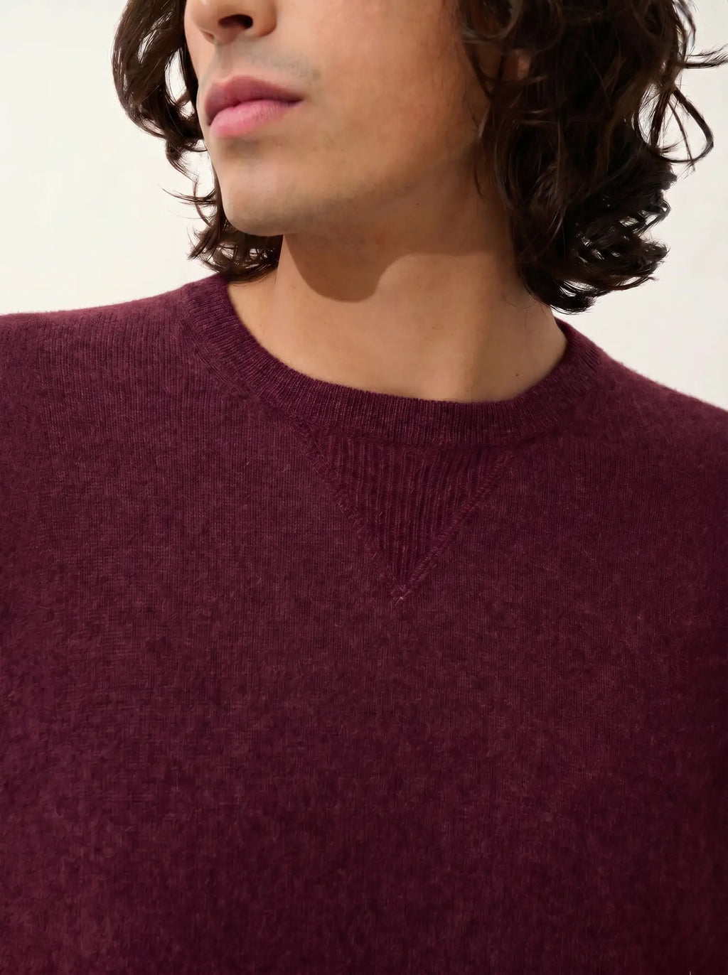 NOLAN pullover rundhalsausschnitt bordeaux