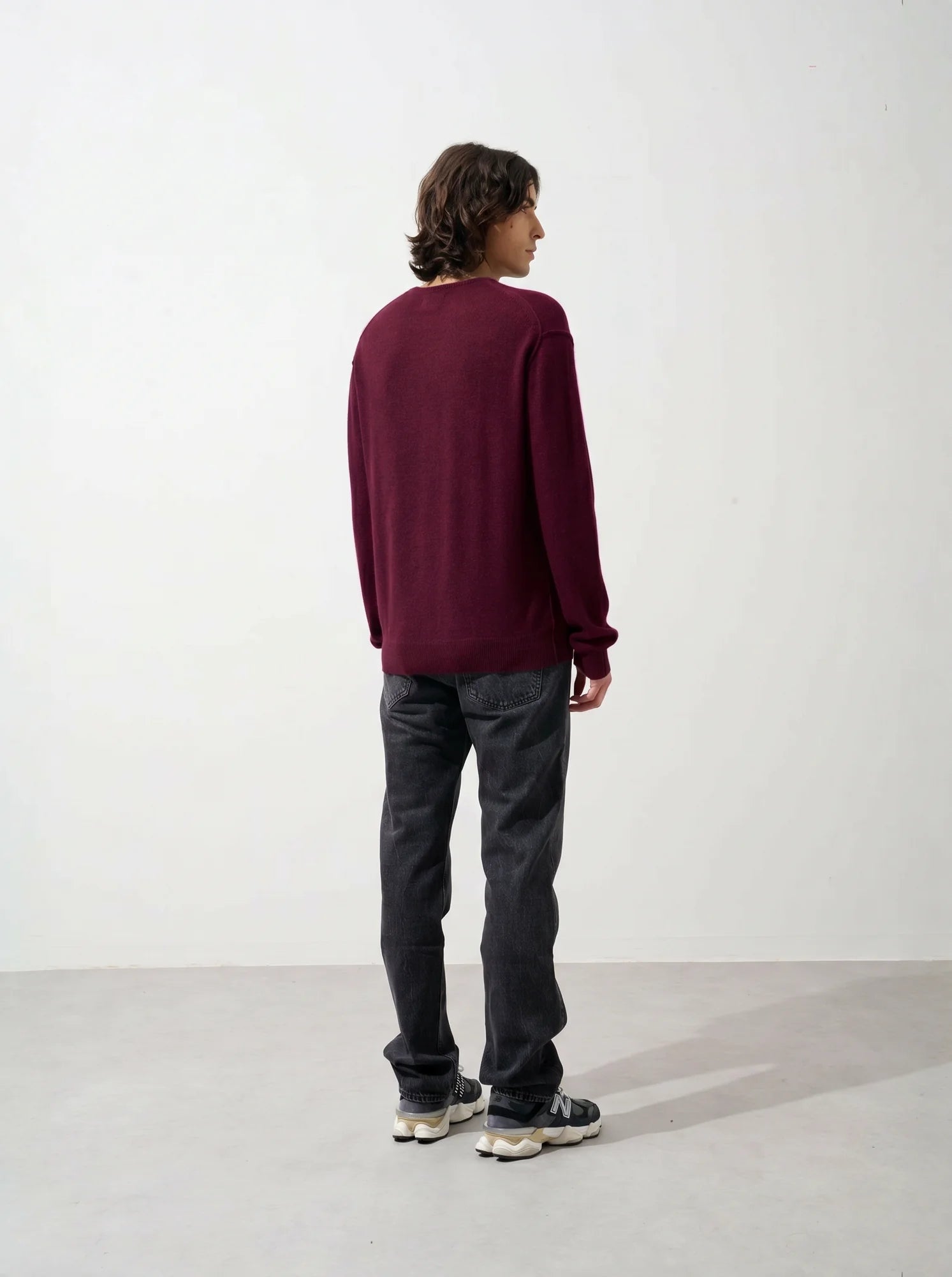 NOLAN sweater crew neck burgundy