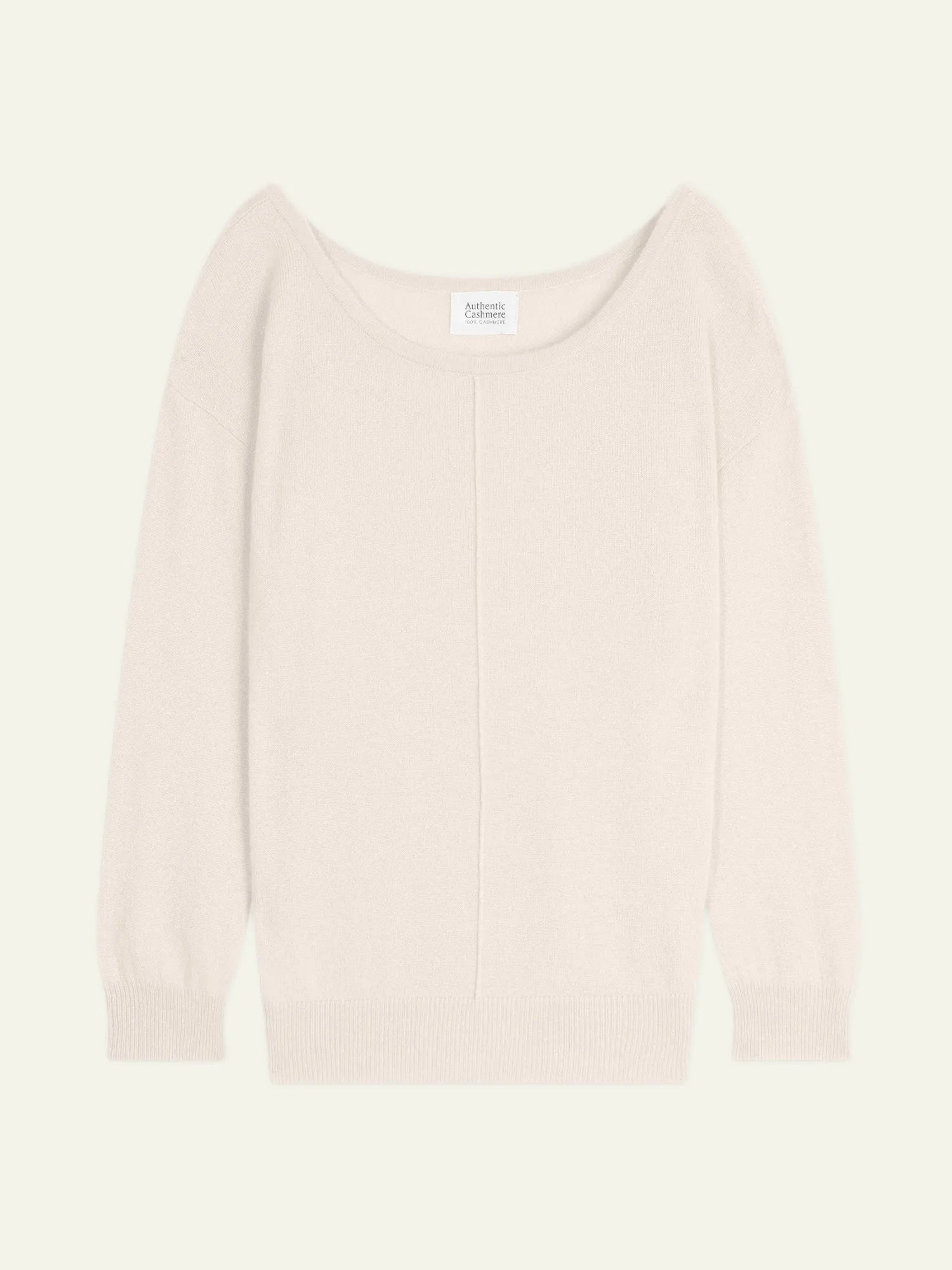 FARAUT Pullover U-Boot-Ausschnitt Elfenbein