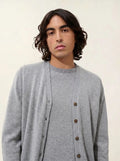 HUGO cardigan v-neck sleeveless heather cloud