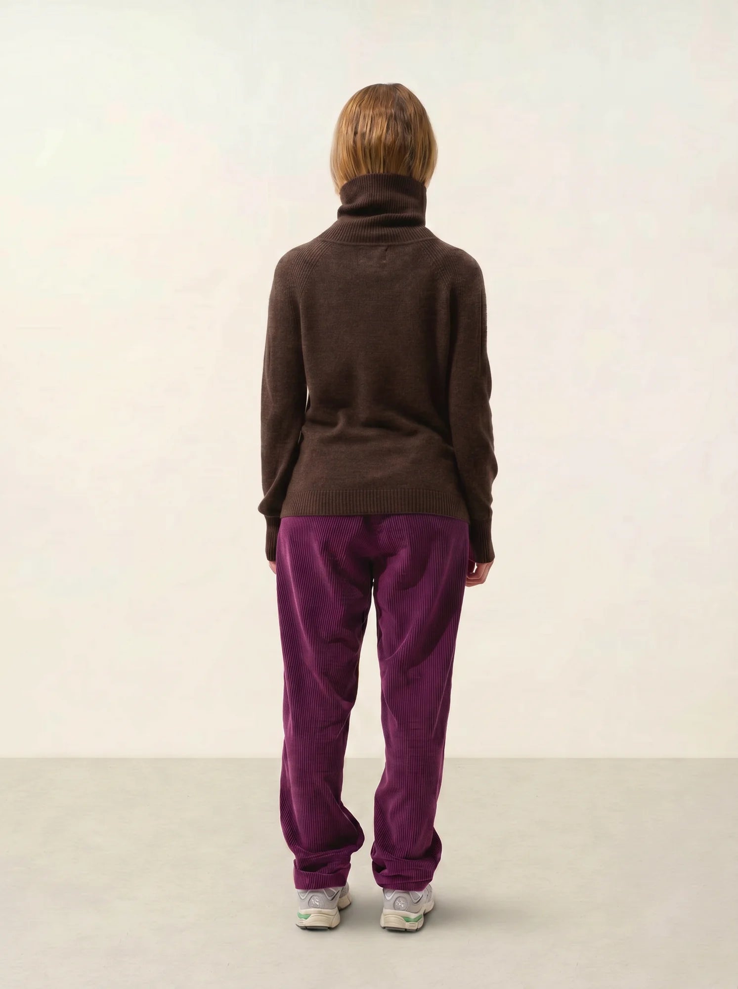 DOLCE Pullover Rollkragen Taupe und Altrosa