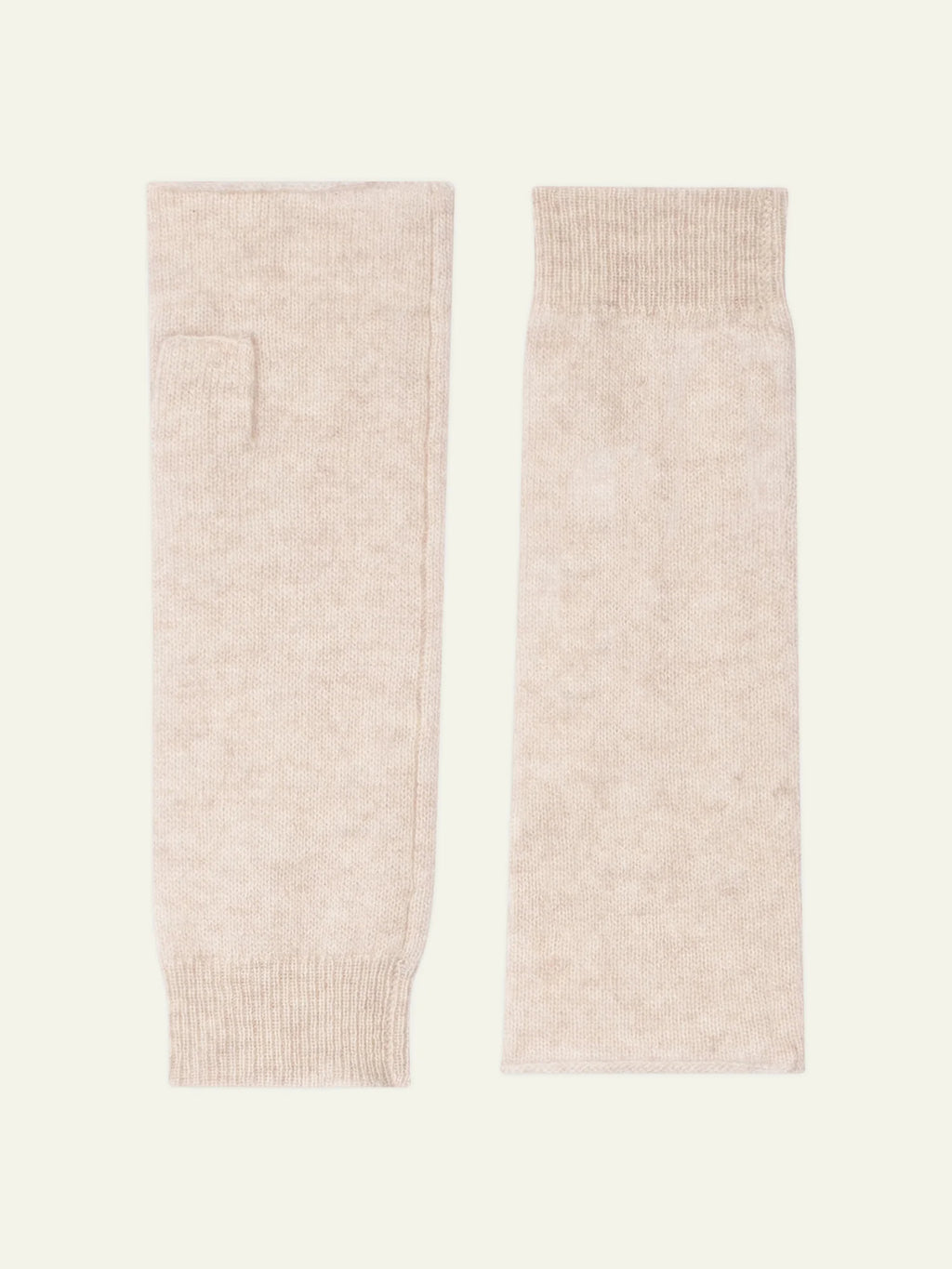 SERRE fingerlose handschuhe beige meliert