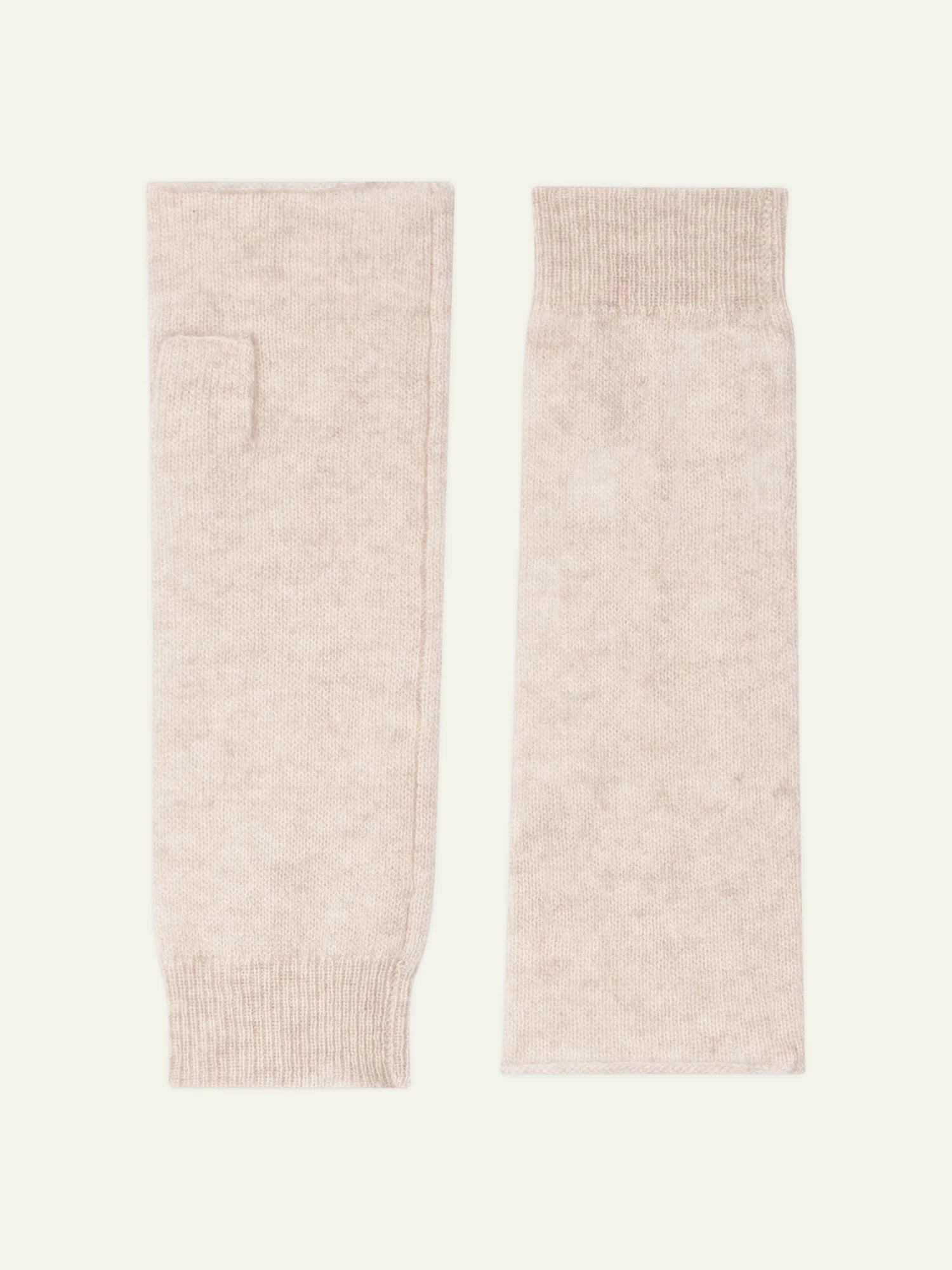 SERRE fingerlose handschuhe beige meliert