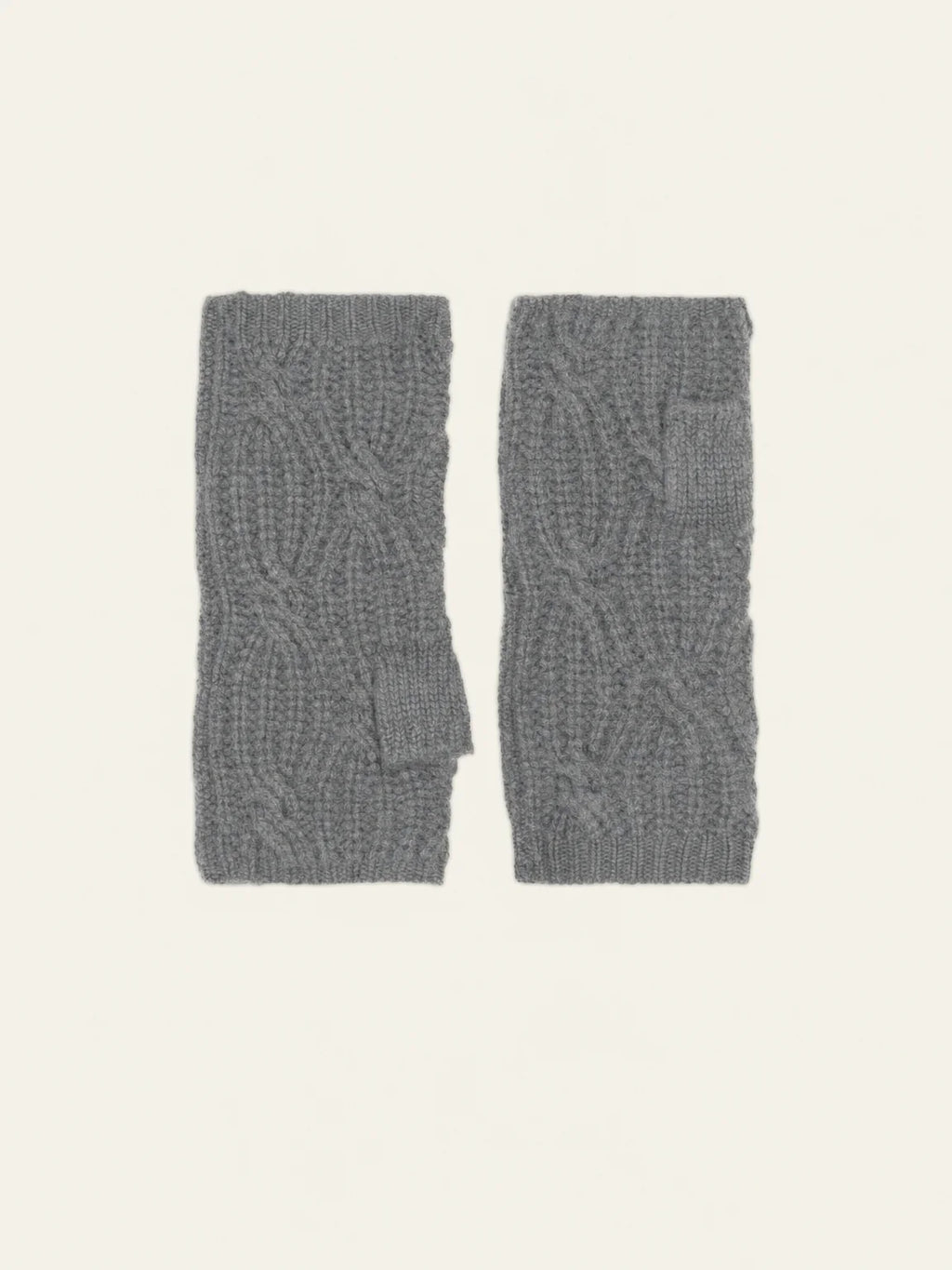 IRIS fingerless gloves 6 ply heather flannel
