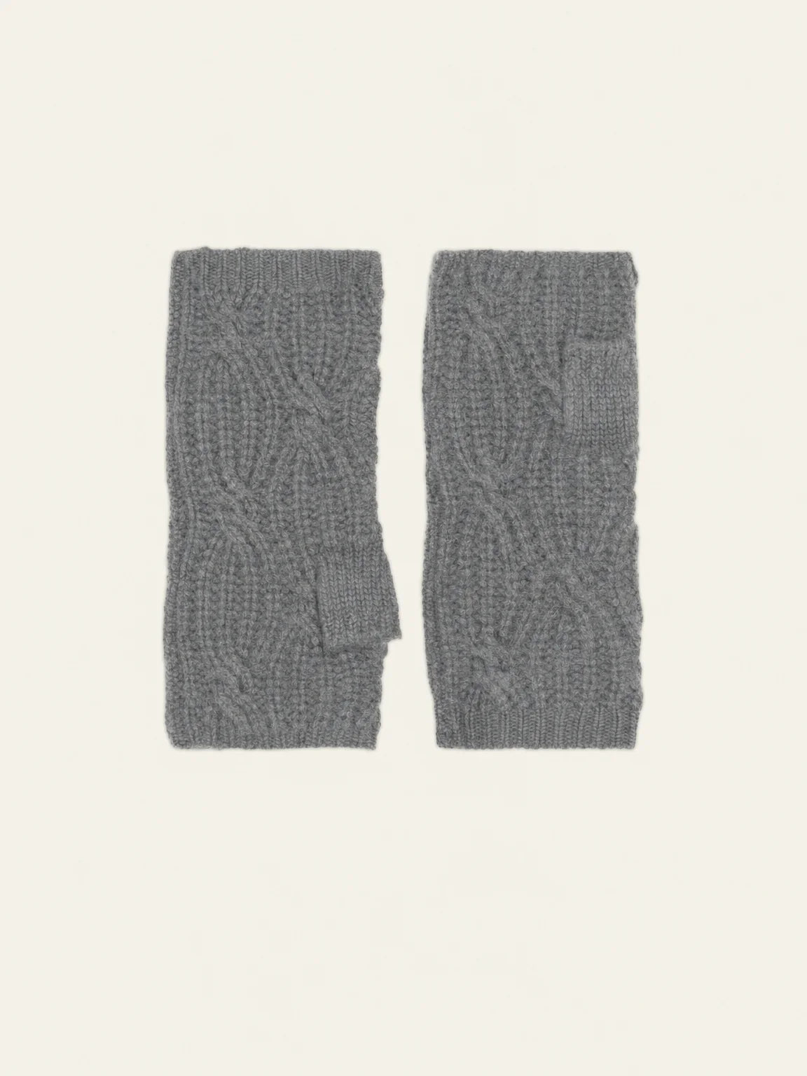 IRIS fingerless gloves 6 ply heather flannel