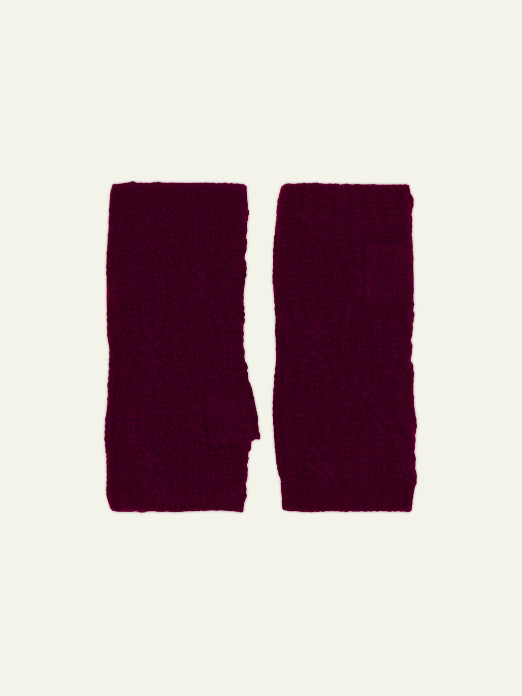 IRIS fingerlose handschuhe 6-fädig brombeere