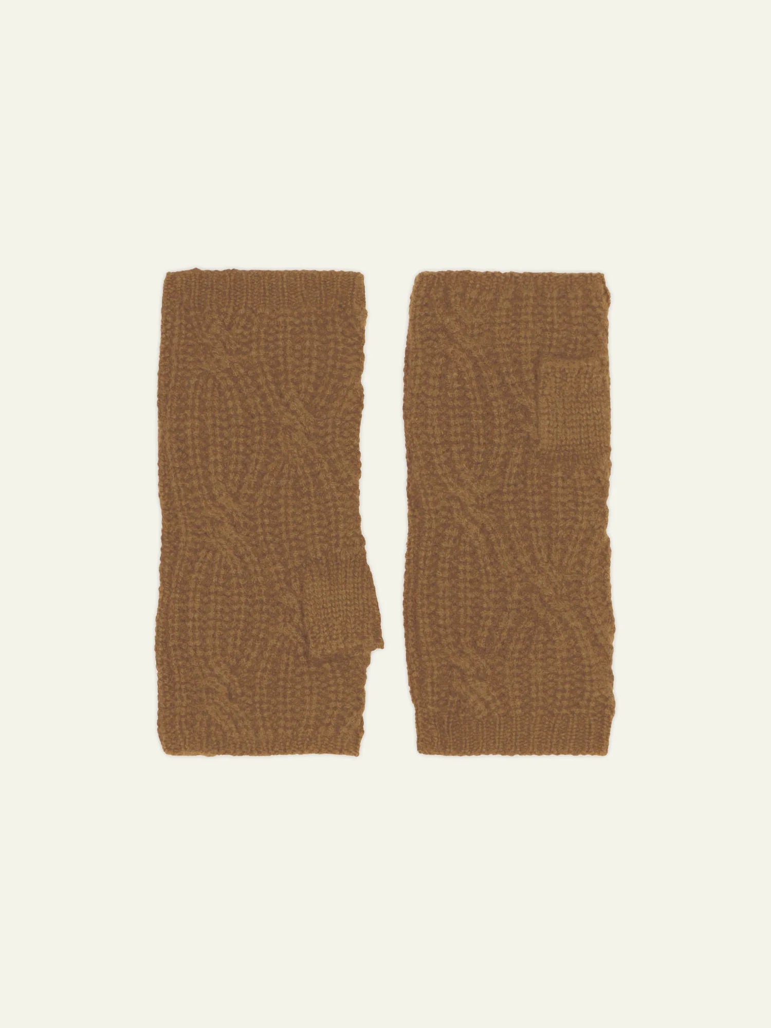 IRIS fingerless gloves 6 ply hazelnut