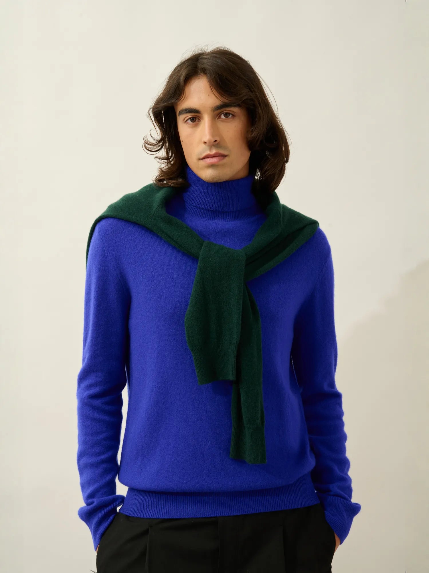 BANGE Pullover Rollkragen Indigo