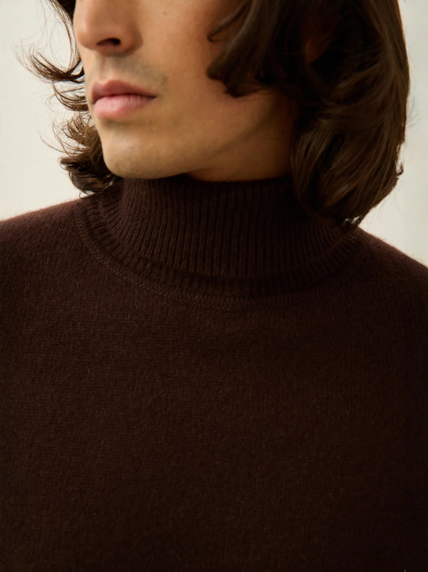 MARTIN sweater turtleneck 4 ply chocolate