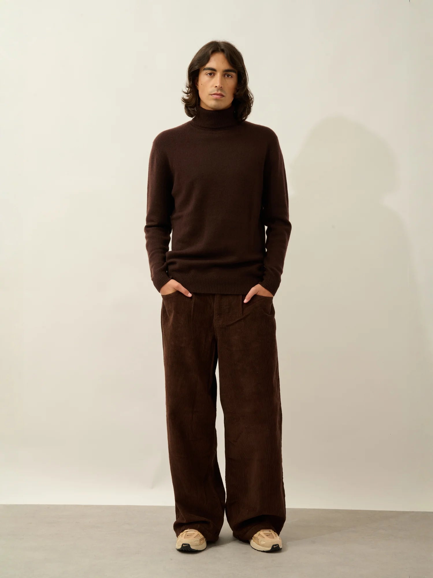 MARTIN sweater turtleneck 4 ply chocolate