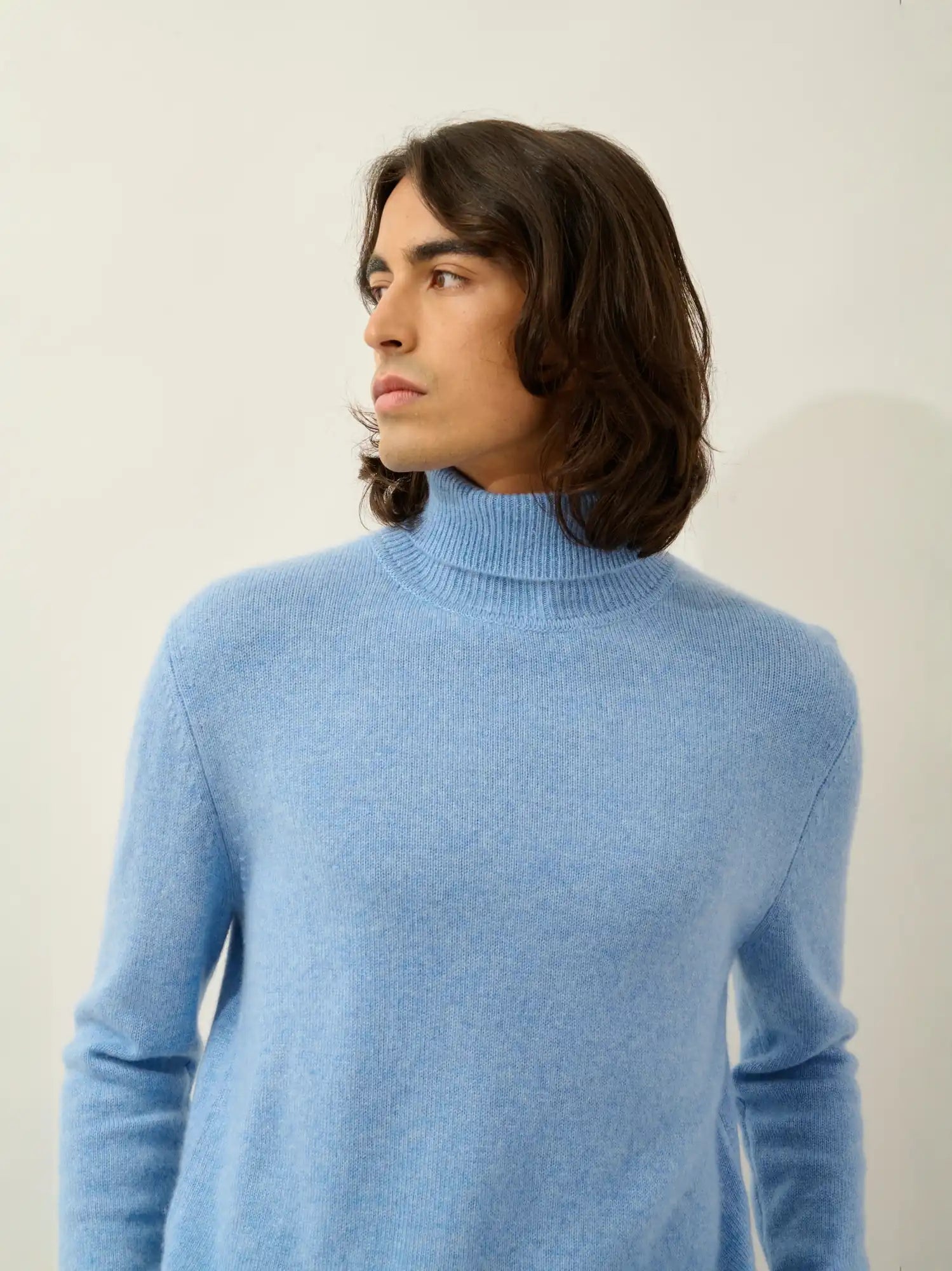 MARTIN sweater turtleneck 4 ply sky
