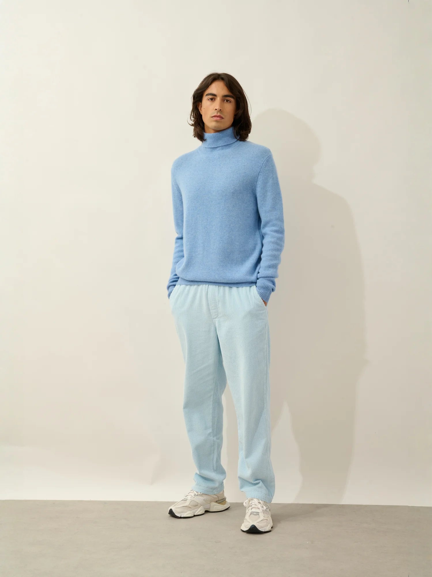 MARTIN sweater turtleneck 4 ply sky