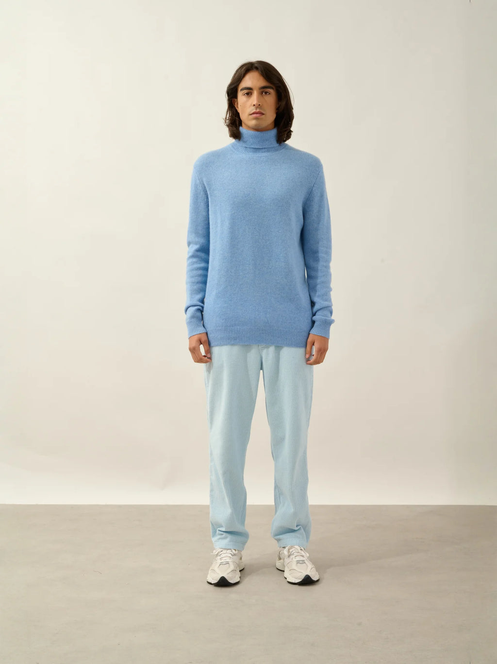 MARTIN sweater turtleneck 4 ply sky