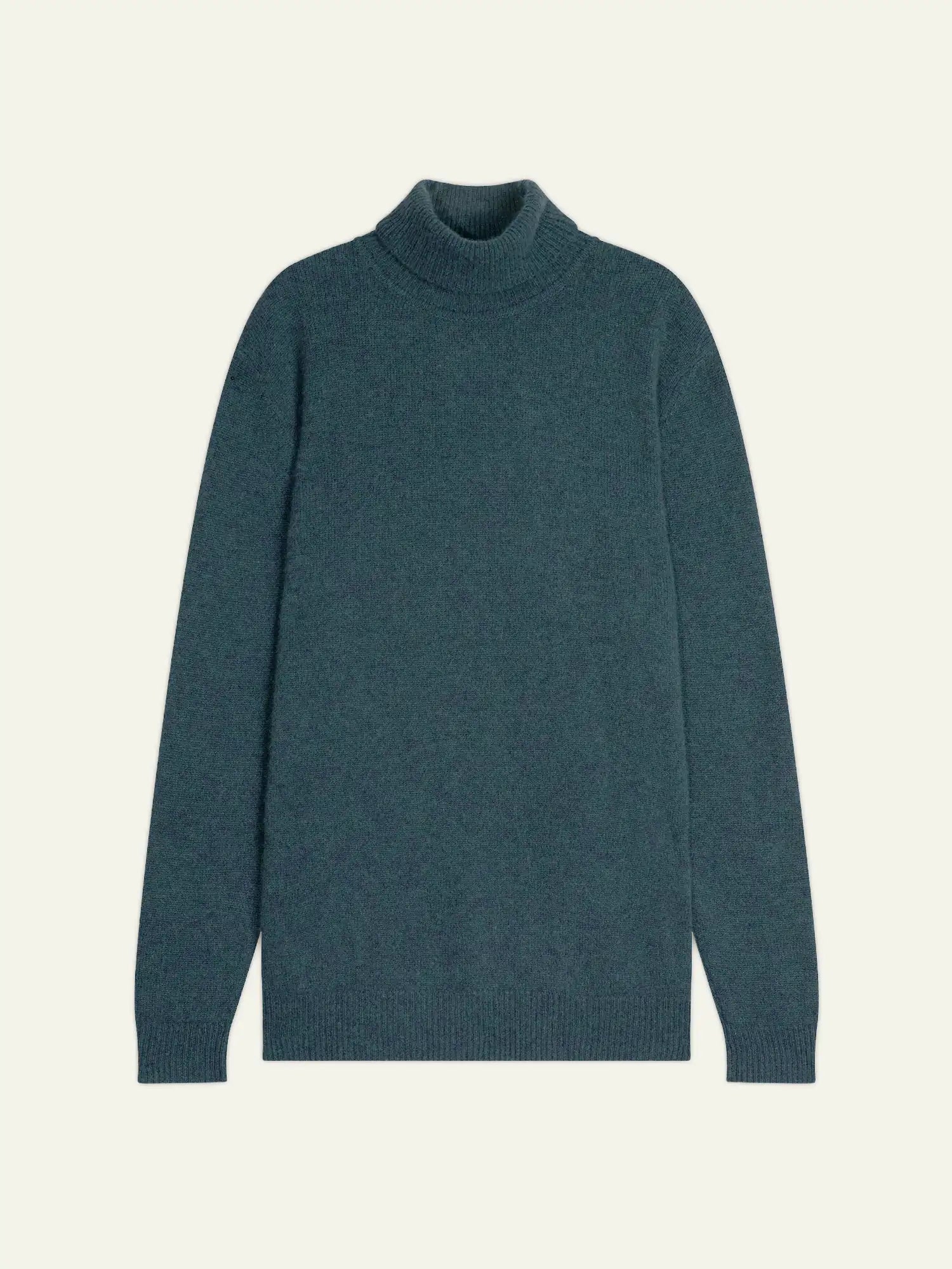 MARTIN sweater turtleneck 4 ply heather teal green
