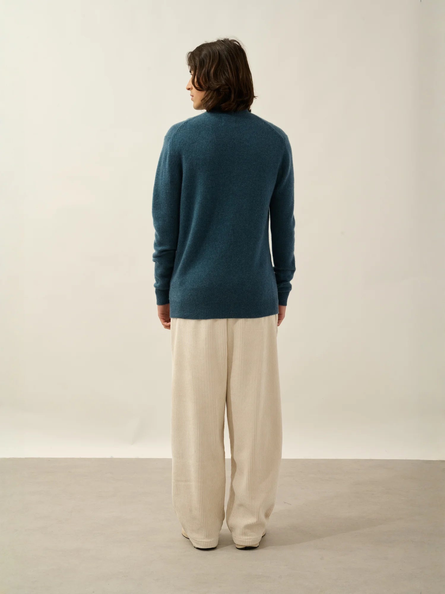 MARTIN sweater turtleneck 4 ply heather teal green