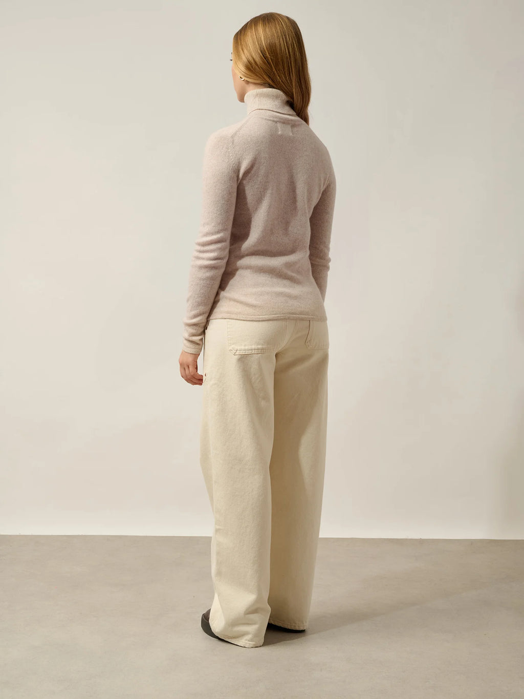 BISE Pullover Rollkragen Beige meliert