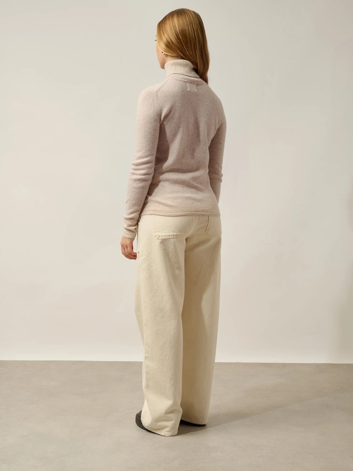BISE Pullover Rollkragen Beige meliert