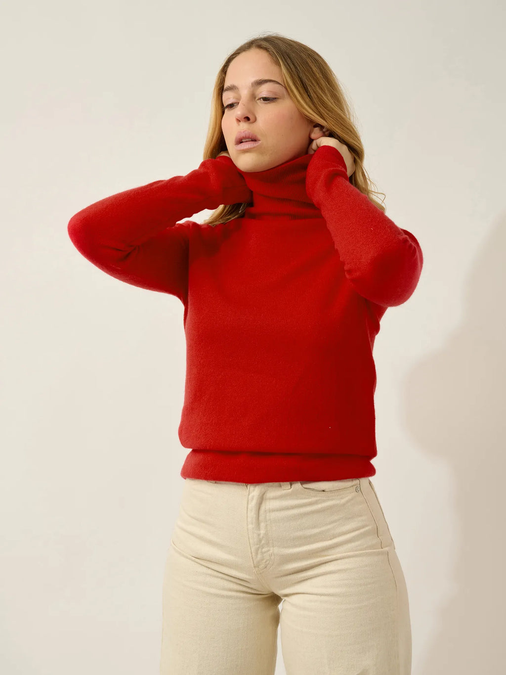 BISE pullover rollkragen karmin