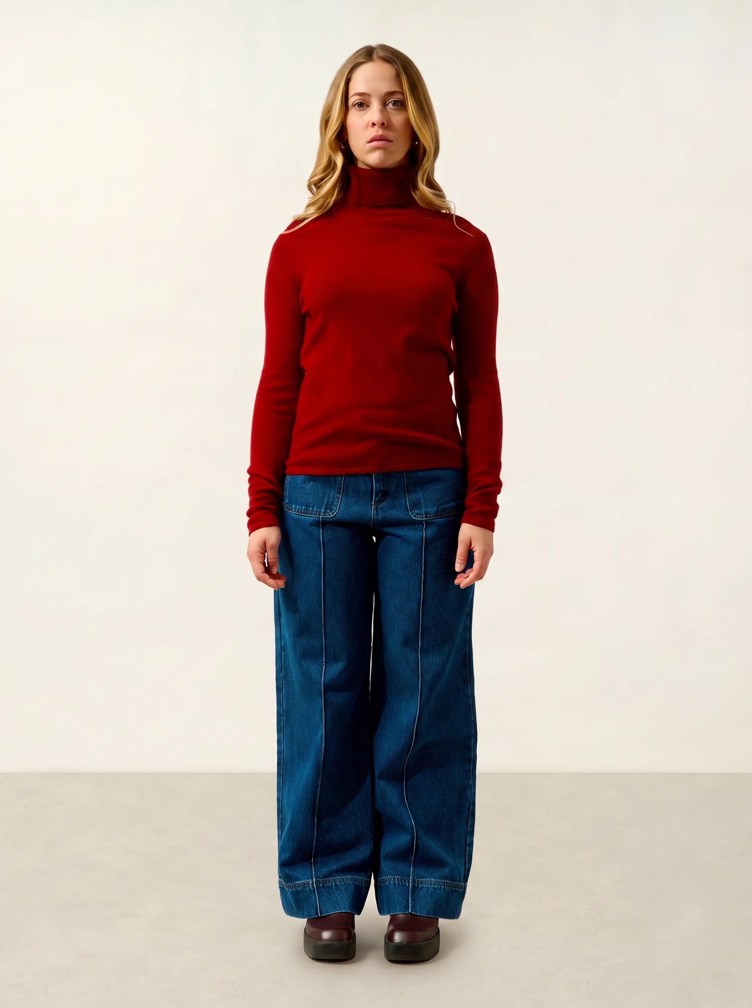 BISE pullover rollkragen rubin