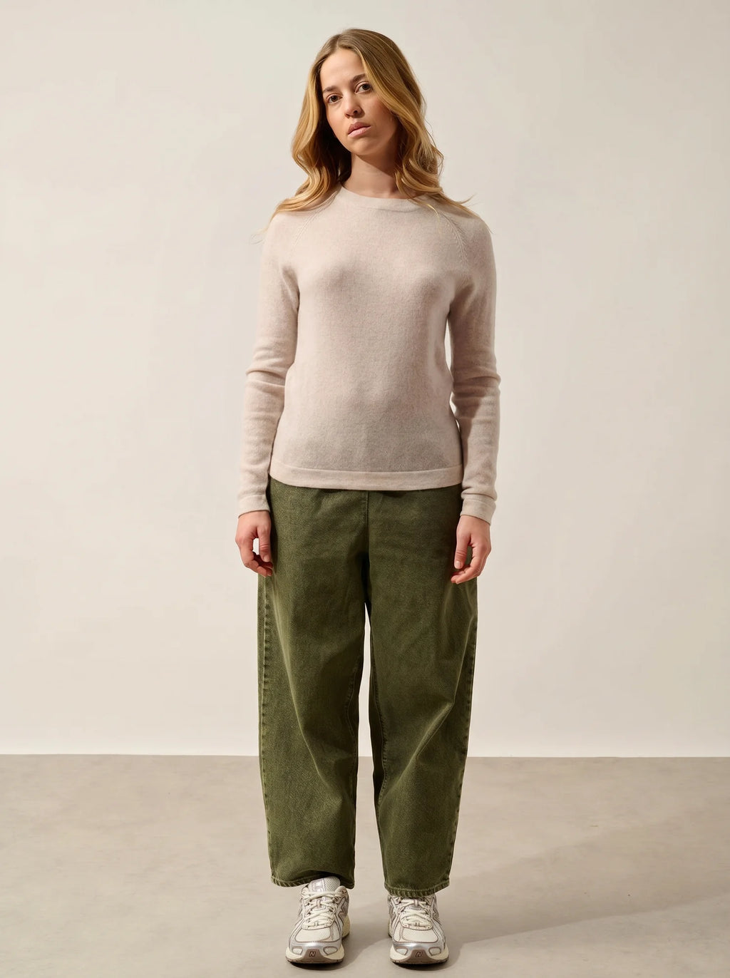 ECRIN Sweater Crew Neck Heather Beige