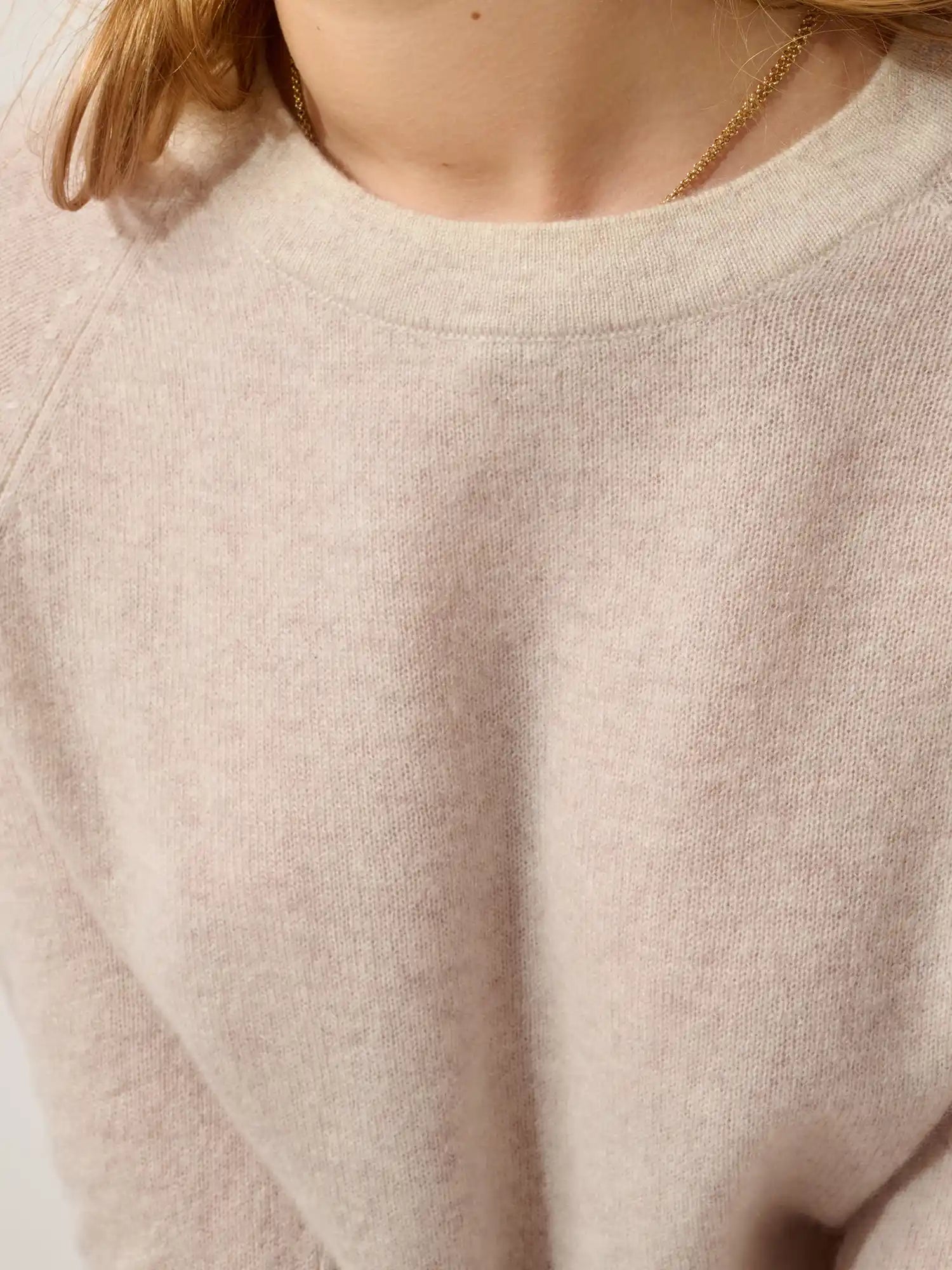 ECRIN Sweater Crew Neck Heather Beige