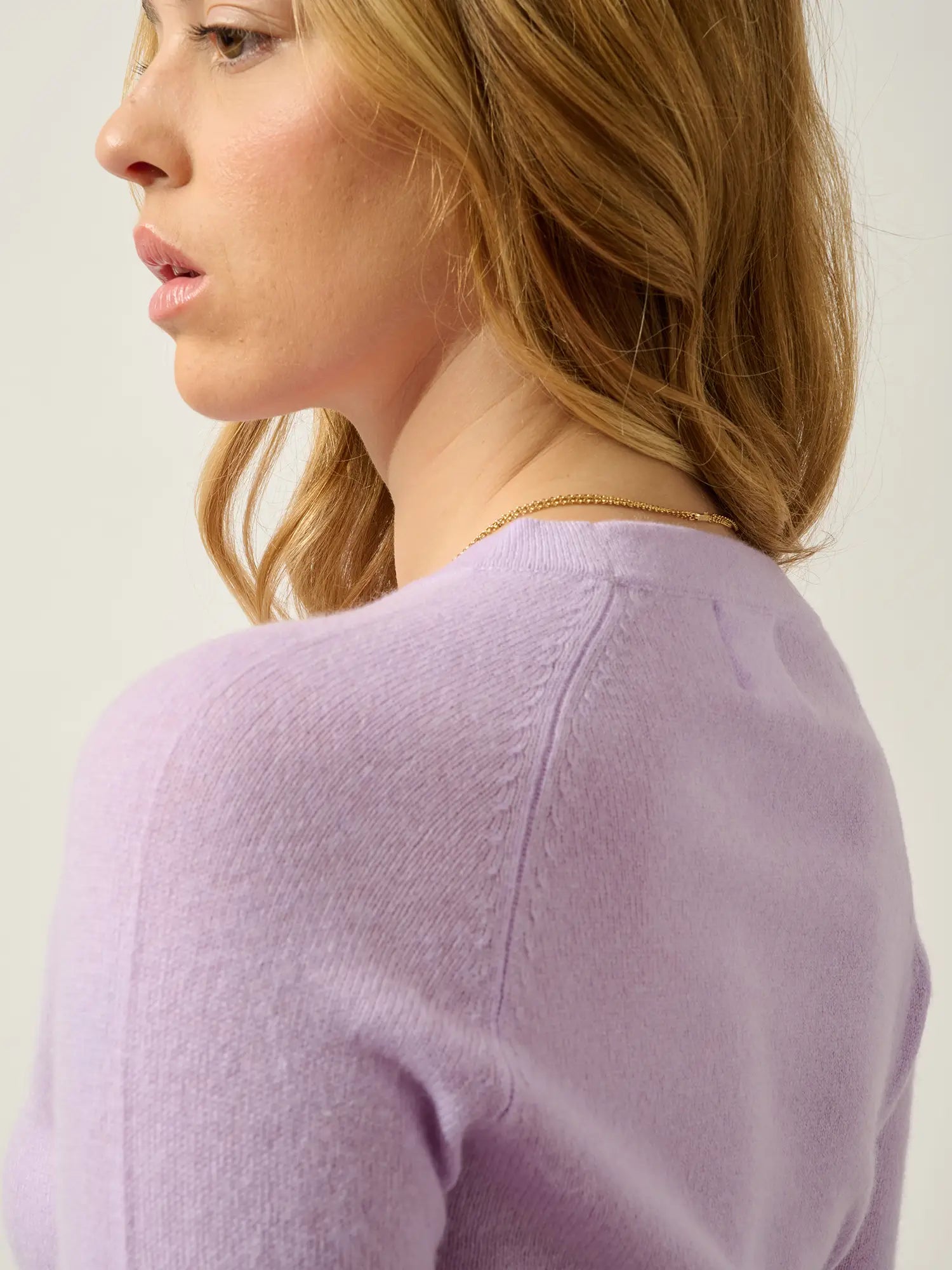ECRIN pull col rond mauve