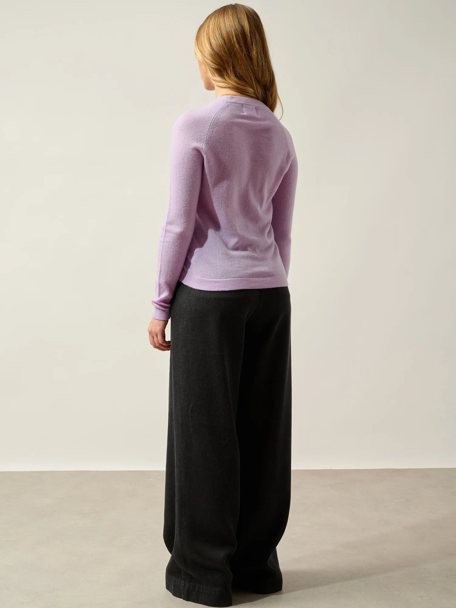 ECRIN pull col rond mauve