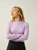 ECRIN pull col rond mauve
