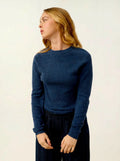 ECRIN Pullover Rundhalsausschnitt Ozeanblau meliert
