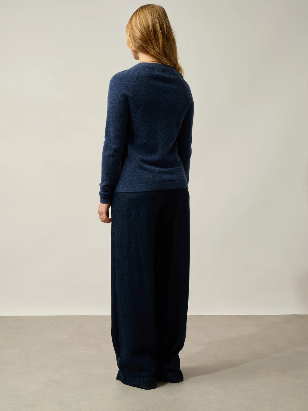 ECRIN Pullover Rundhalsausschnitt Ozeanblau meliert