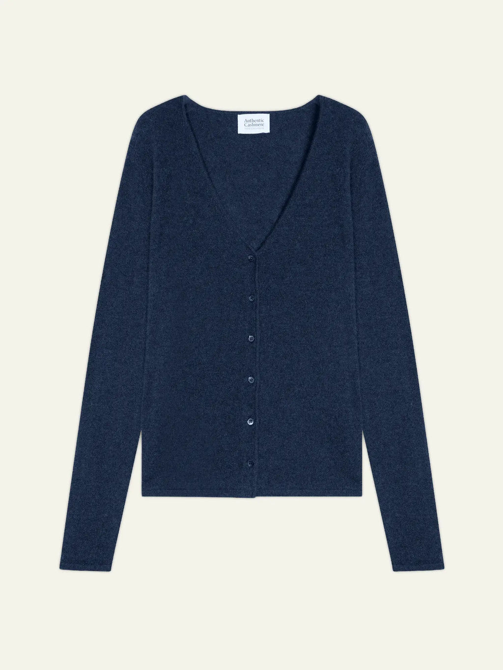 CHALAIS Strickjacke V-Ausschnitt Ozeanblau meliert