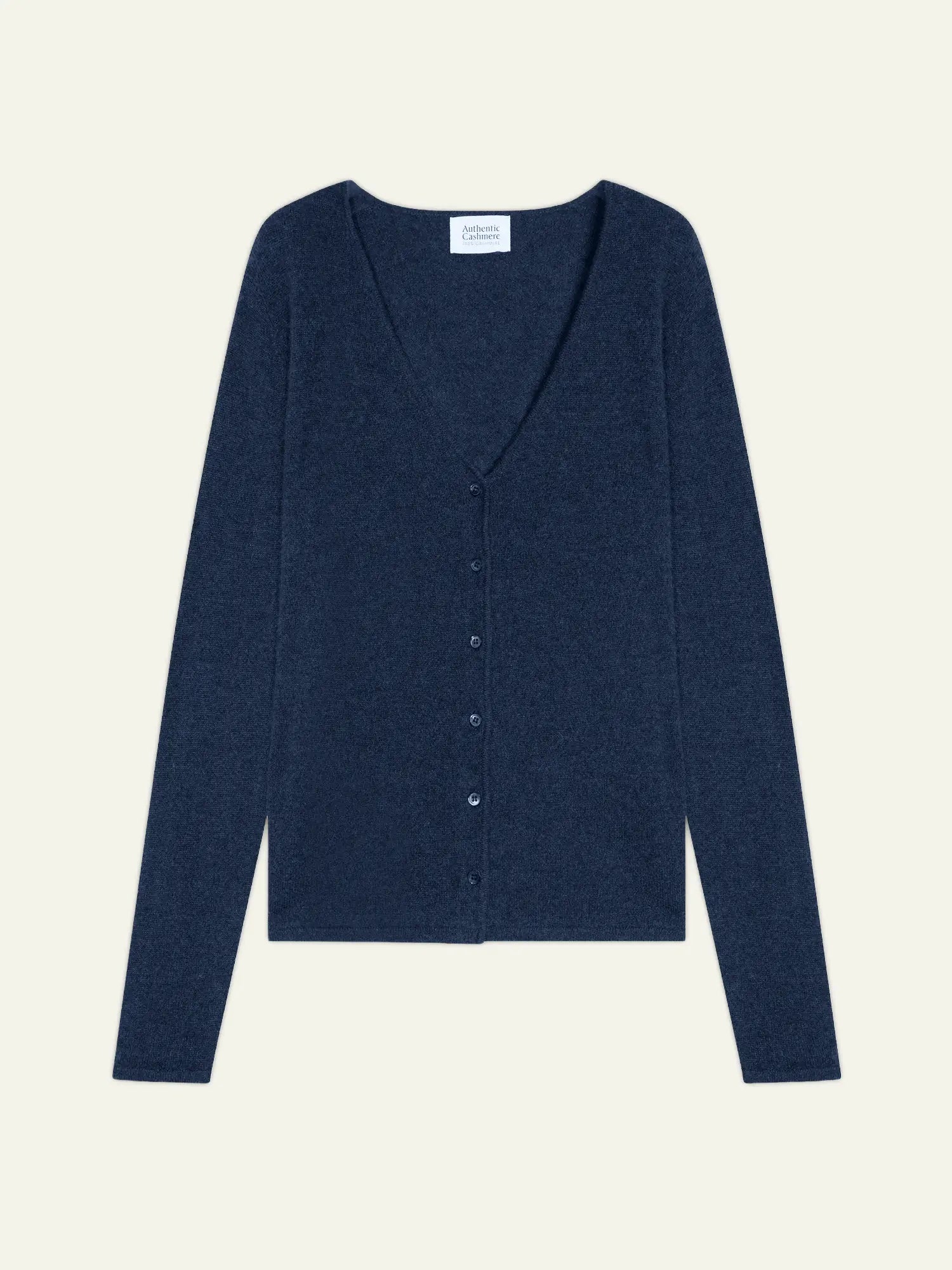 CHALAIS Strickjacke V-Ausschnitt Ozeanblau meliert