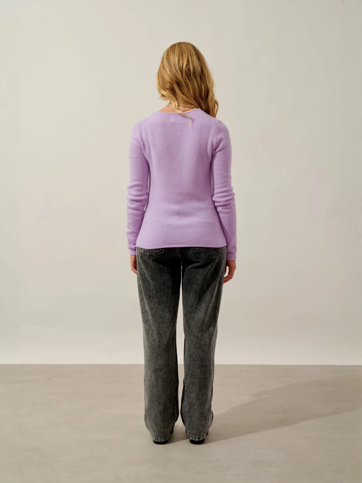 IVY pullover rundhalsausschnitt 4-fädig malve